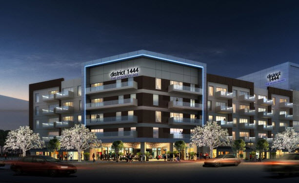 New Mixed Use Urban Design Village at District 1444 in Dallas Uptown Harwood